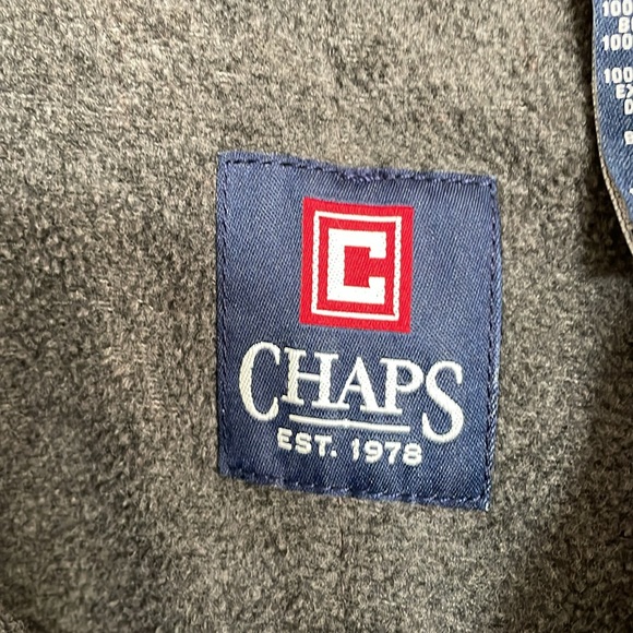 Chaps navy blue fleece vest with outer zipper pockets  Men’s size XL - Picture 2 of 14